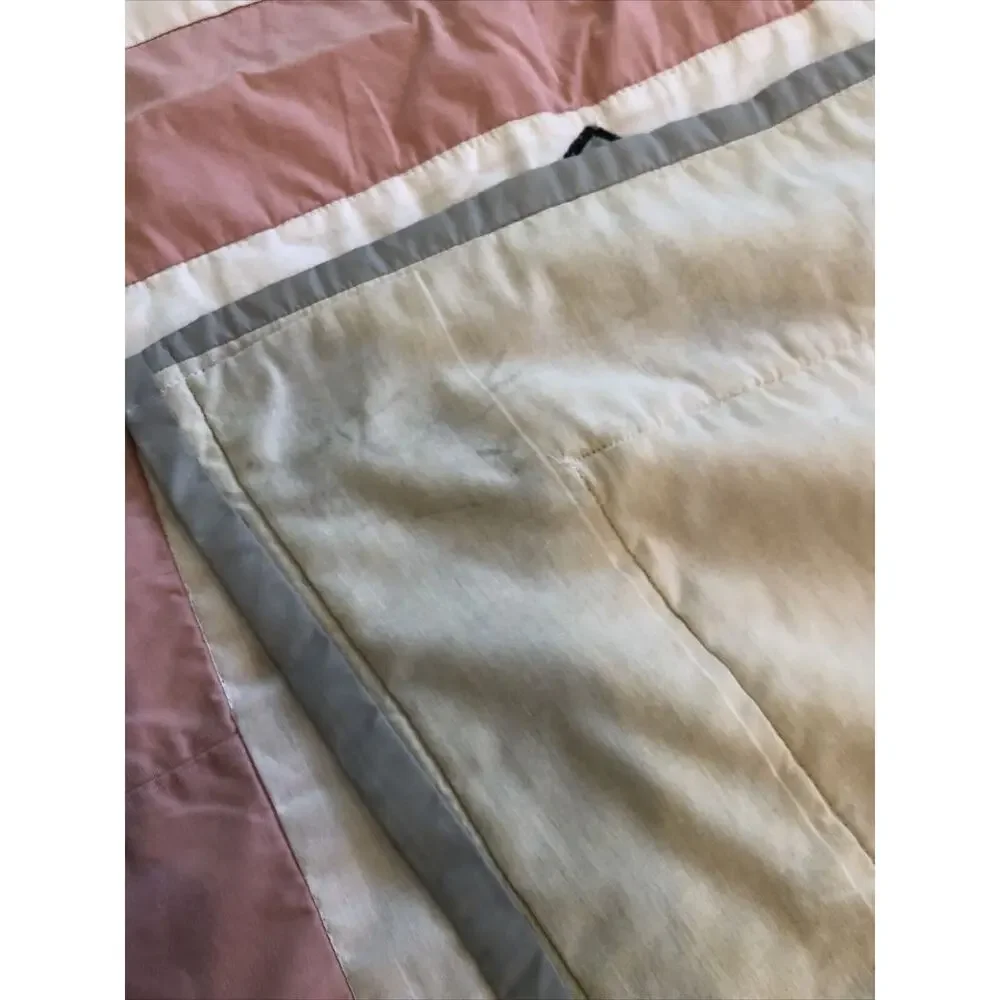 Vintage Floral Rose Quilt Pink, Grey, Cream 93